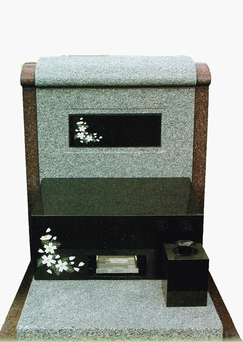 壁面型墓地　スウェーデン　ファイングレイン石　BOX型