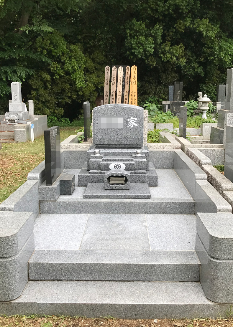 T22-056-01_6㎡墓地（中国産 飛鳥石 洋型3段型）