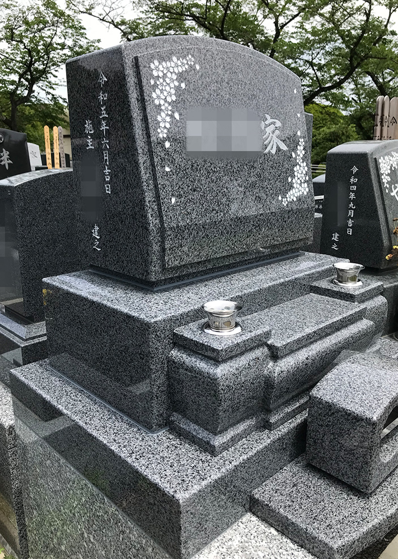 T23-011-04_1㎡墓地（中国産 飛鳥石 洋型3段型）