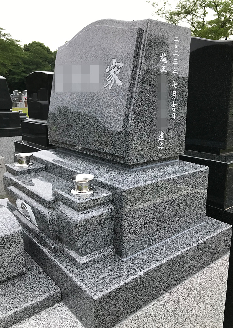 T23-022-04_1㎡墓地（中国産 飛鳥石 洋型3段型）