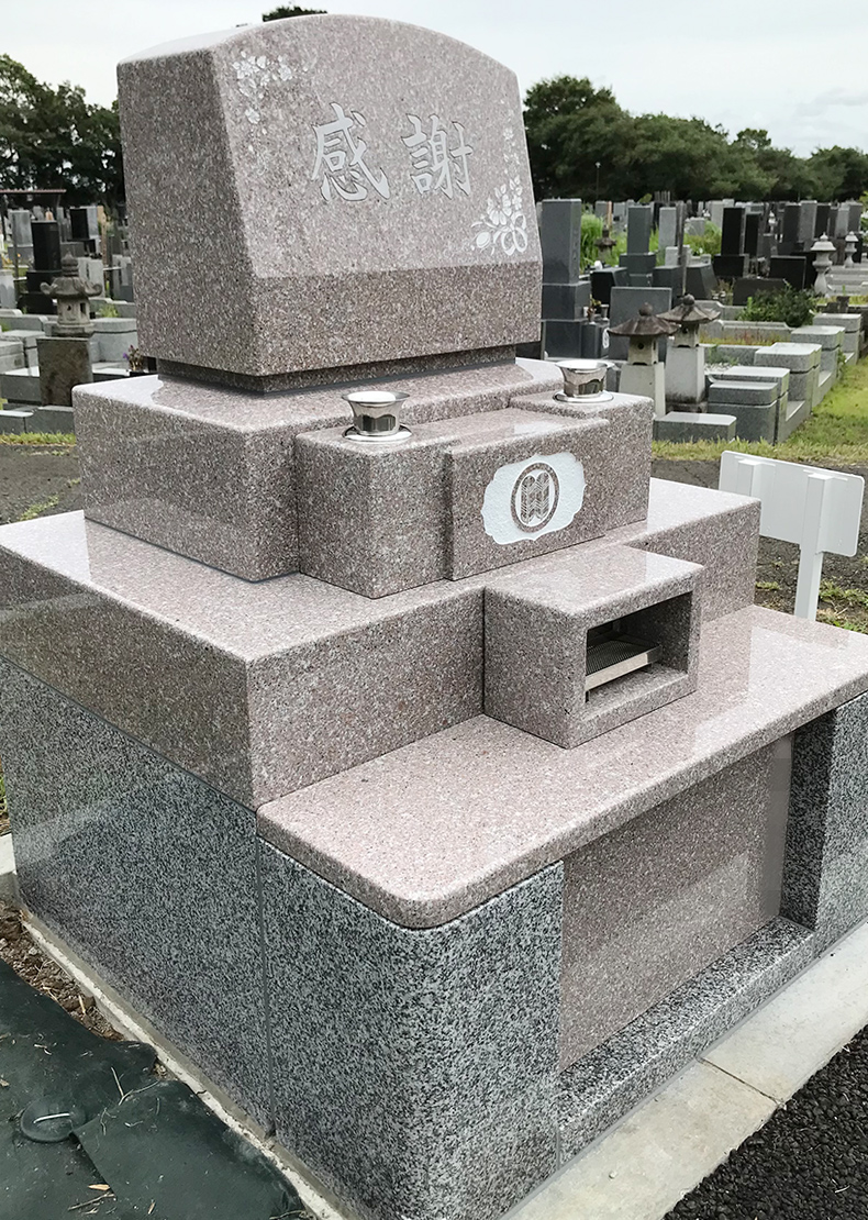 T23-025-03_1㎡墓地（中国産 桃山石 洋型2段型）