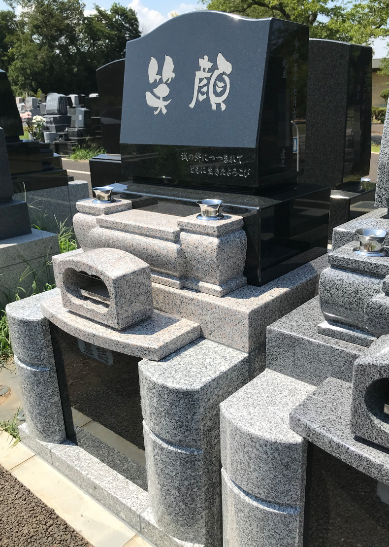T23-034-02_1㎡墓地（インド産 山崎石 洋型3段型）