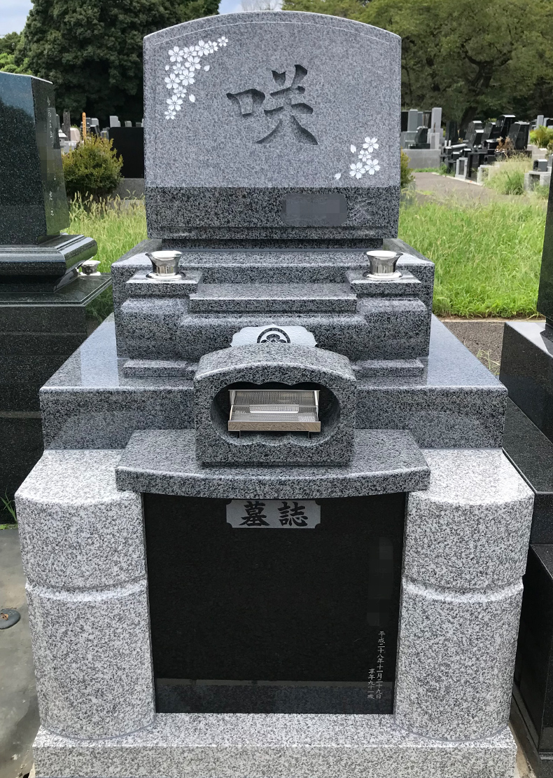 T23-055-01_1㎡墓地（中国産 飛鳥石 洋型3段型）