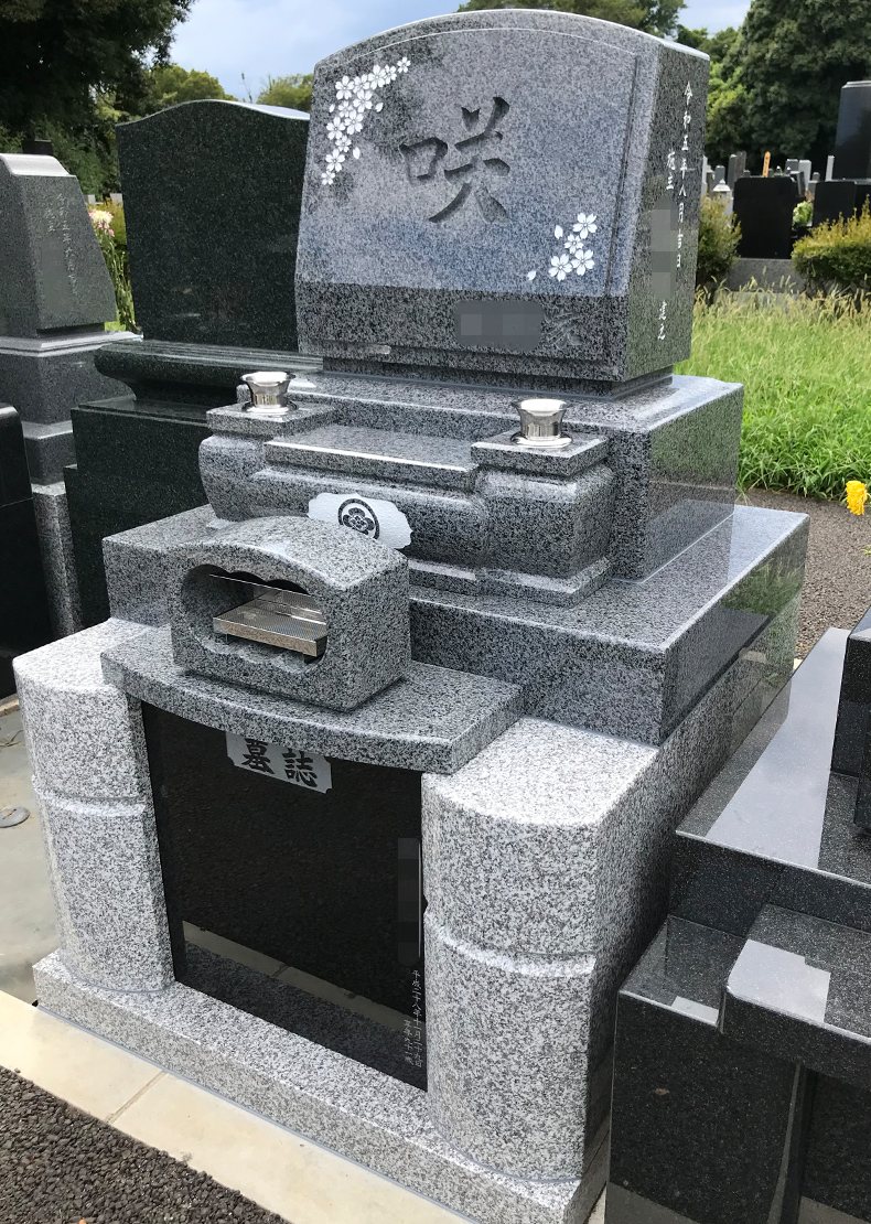 T23-055-02_1㎡墓地（中国産 飛鳥石 洋型3段型）